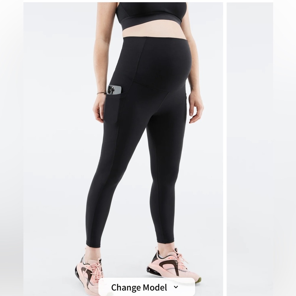 Fabletics Womens PureLuxe High-Waisted Maternity 7/8 Legging size small